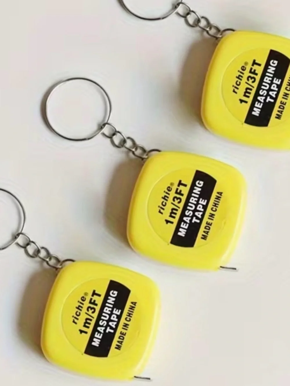 💕5/25💕Yellow 1m/3ft Measuring Tape Keychain